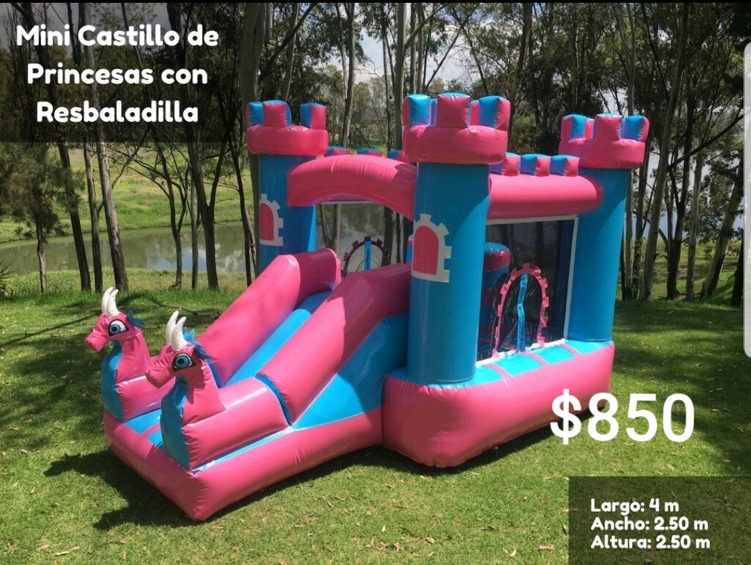 inflable mini castillo con dragones