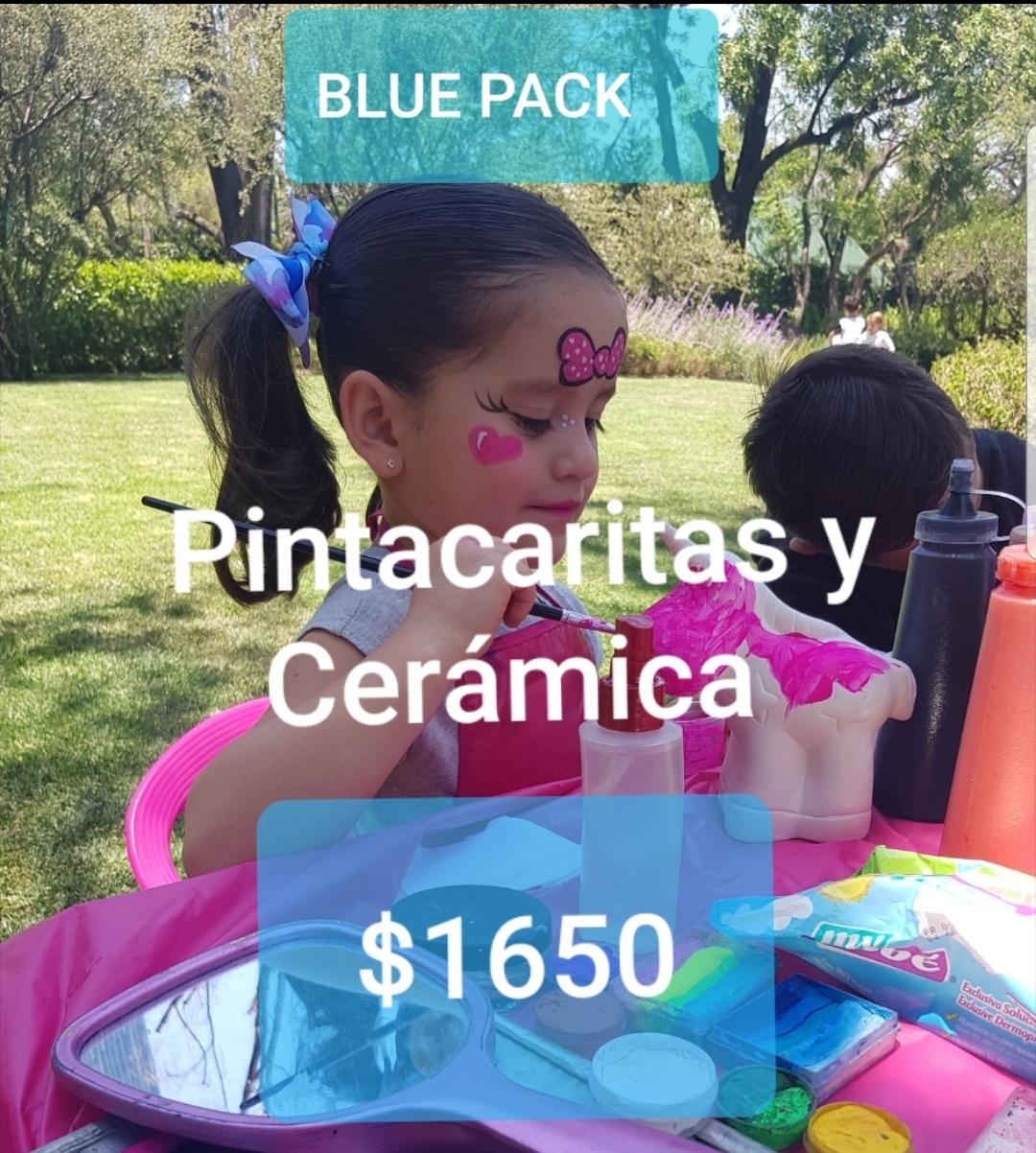Paquete ceramica y pintacaritas