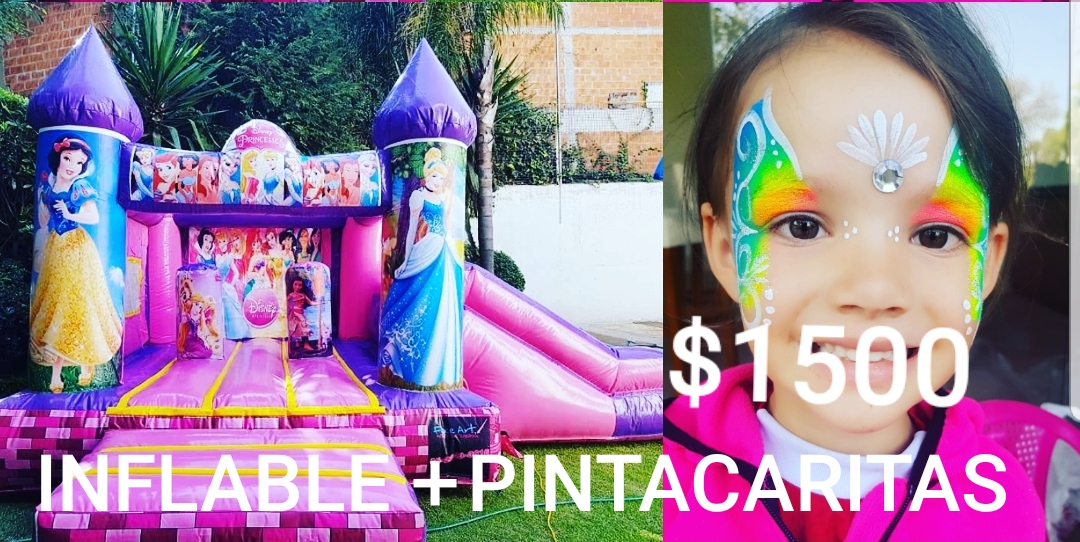 Paquete de inflable y pintacaritas